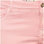 Seduva Women's Denim Solid Buttoned Jeans (Pink)