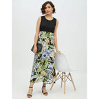 Seduva Women's Rayon Floral Sleeveless Calf-length Dress (Multicolor)