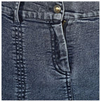 Seduva Women's Denim Tie Up Buttoned Skirt (Blue)