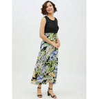 Seduva Women's Rayon Floral Sleeveless Calf-length Dress (Multicolor)