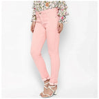 Seduva Women's Denim Solid Buttoned Jeans (Pink)
