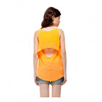 Seduva Women's Polyester Solid Sleeveless Regular Top (Orange)