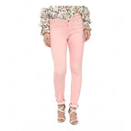 Seduva Women's Denim Solid Buttoned Jeans (Pink)