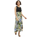 Seduva Women's Rayon Floral Sleeveless Calf-length Dress (Multicolor)