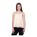 Seduva Women's Polyester Solid Shoulder Straps Regular Top (Beige)