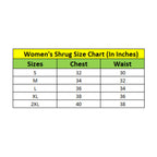 Seduva Women's Denim Pleated 3-4th Sleeves Shrug (Blue)