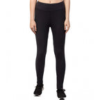 Seduva Women's Polyester Solid Ankle Length High-Rise Tights (Black)