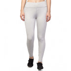 Seduva Women's Polyester Solid Ankle Length High-Rise Tights (Light Grey)