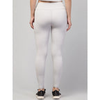 Seduva Women's Polyester Solid Ankle Length High-Rise Tights (Light Grey)