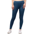 Seduva Women's Polyester Solid Ankle Length High-Rise Tights (Teal)