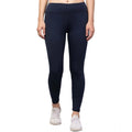 Seduva Women's Polyester Solid Ankle Length High-Rise Tights (Navy)