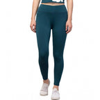 Seduva Women's Polyester Solid Ankle Length High-Rise Tights (Green)
