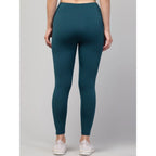 Seduva Women's Polyester Solid Ankle Length High-Rise Tights (Green)