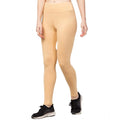 Seduva Women's Polyester Solid Ankle Length High-Rise Tights (Beige)