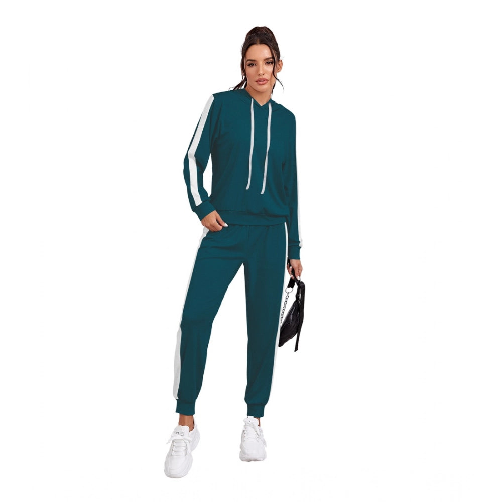 Seduva Women's Knitting stretchable Solid Hooded Neck Full Sleeve Track Suit (Morpich)