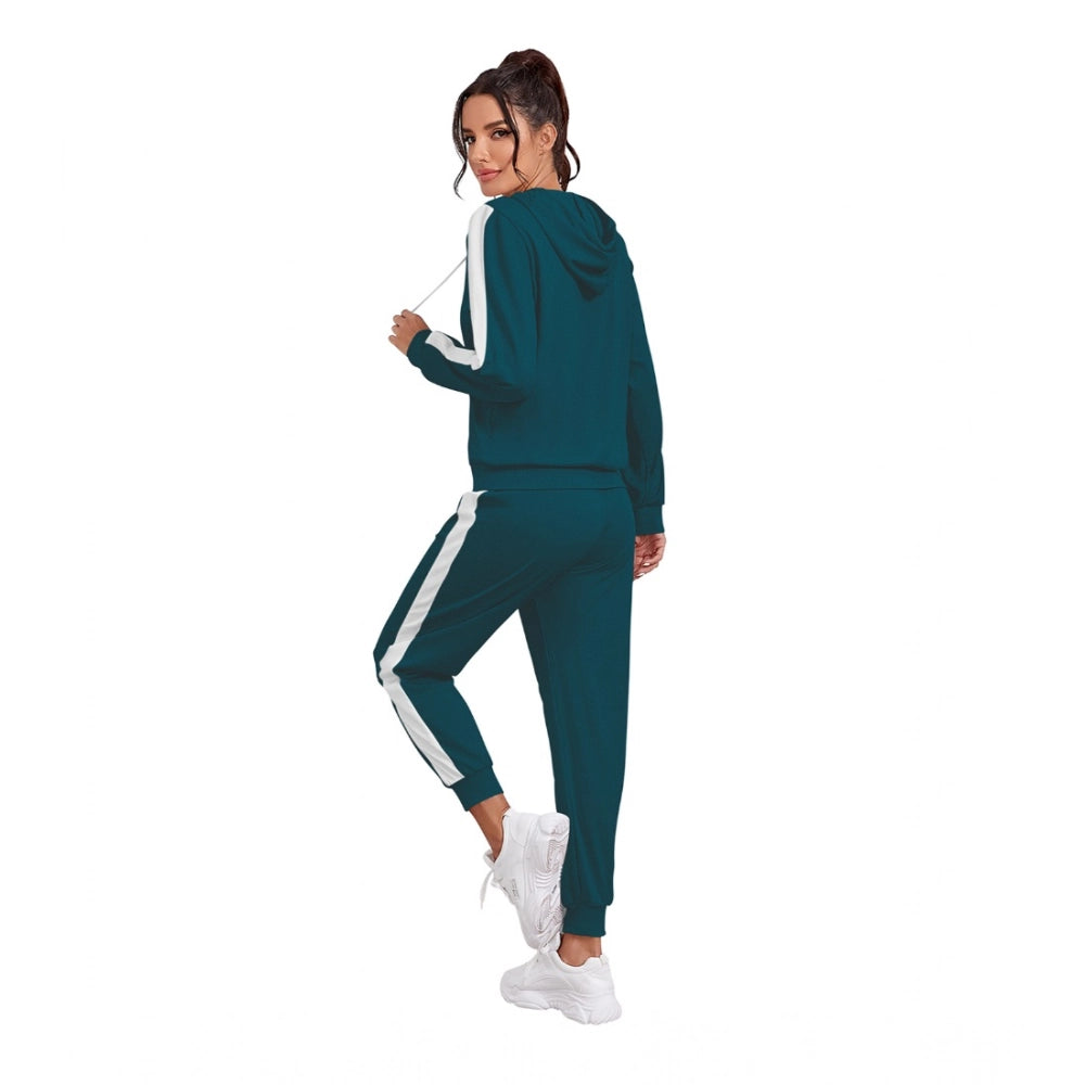 Seduva Women's Knitting stretchable Solid Hooded Neck Full Sleeve Track Suit (Morpich)