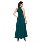 Seduva Women's Polyster Solid Halter Neck Sleeveless Dress (Morpichh)