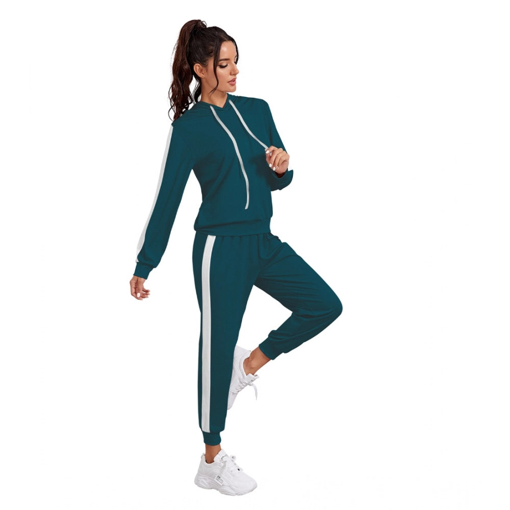 Seduva Women's Knitting stretchable Solid Hooded Neck Full Sleeve Track Suit (Morpich)