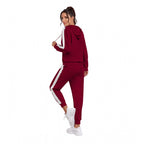 Seduva Women's Knitting stretchable Solid Hooded Neck Full Sleeve Track Suit (Maroon)