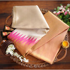 Seduva Women's Silk Printed Saree With Unstitched Blouse 5.5Mtr (Cream)