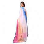 Seduva Women's Small Lace Georgette Solid Ready-to-Wear Saree With Unstitched Blouse 5.5 Mtr (Multicolor)
