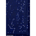 Seduva Women's Georgette Embellished Sequnece Bollywood Saree With Unstitched Blouse 5.5Mtr (Blue)