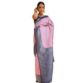 Seduva Women's Silk Printed Saree With Unstitched Blouse 5.5Mtr (Pink)