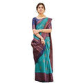 Seduva Women's Silk Printed Saree With Unstitched Blouse 5.5Mtr (Rama)