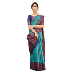 Seduva Women's Silk Printed Saree With Unstitched Blouse 5.5Mtr (Rama)