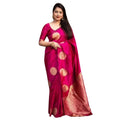 Seduva Women's Silk Printed Saree With Unstitched Blouse 5.5Mtr (Pink)