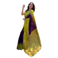 Seduva Women's Silk Printed Saree With Unstitched Blouse 5.5Mtr (Wine)