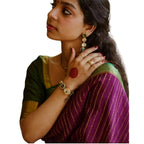 Seduva Women's Silk Printed Saree With Unstitched Blouse 5.5Mtr (Wine)