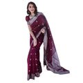 Seduva Women's Cotton  Printed Saree With Unstitched Blouse 5.5Mtr (Maroon)