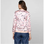 Seduva Women's Satin Floral 3/4th Sleeve Jacket (Light Pink)