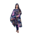 Seduva Women's Cotton Blend Printed Kurti With Pant Dupatta Set (NavyBlue)