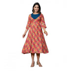 Seduva Women's Rayon Print With Embroidery Work A-Line Kurti (Multicolor)
