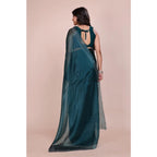 Seduva Women's Jimmy choo Embellished Bollywood Saree With Unstitched Blouse 5.5Mtr (Green)