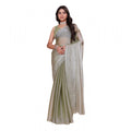 Seduva Women's Jimmy choo Embellished Bollywood Saree With Unstitched Blouse 5.5Mtr (Light Green)
