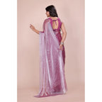 Seduva Women's Jimmy choo Embellished Bollywood Saree With Unstitched Blouse 5.5Mtr (Magenta)