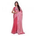Seduva Women's Jimmy choo Embellished Bollywood Saree With Unstitched Blouse 5.5Mtr (Pink)