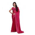 Seduva Women's Jimmy choo Embellished Bollywood Saree With Unstitched Blouse 5.5Mtr (Red)