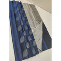Seduva Women's Litchi silk Printed Saree With Unstitched Blouse (Dark Blue)