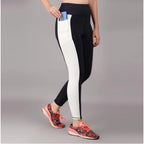 Seduva Women's Polyester Solid Ankle length High Waisted Tights (Navy Blue)