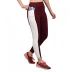 Seduva Women's Polyester Solid Ankle length High Waisted Tights (Maroon)