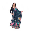 Seduva Women's chanderi silk  Printed Dupatta (Navy Blue, Length:��2 Mtr)