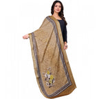 Seduva Women's chanderi silk  Printed Dupatta (Beige, Length:��2 Mtr)
