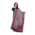 Seduva Women's chanderi silk  Printed Dupatta (Black, Length:��2 Mtr)