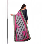 Seduva Women's chanderi silk  Printed Dupatta (Black, Length:��2 Mtr)