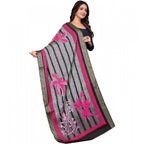 Seduva Women's chanderi silk  Printed Dupatta (Black, Length:��2 Mtr)