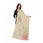 Seduva Women's chanderi silk  Printed Dupatta (Beige, Length:��2 Mtr)